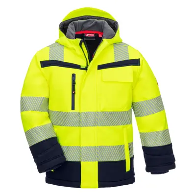 NITRAS MOTION TEX VIZ PLUS KIDS, Warn-Winterjacke, neongelb / marineblau, EN ISO 13688, EN 17353, OEKO-TEX (7175KIDS)