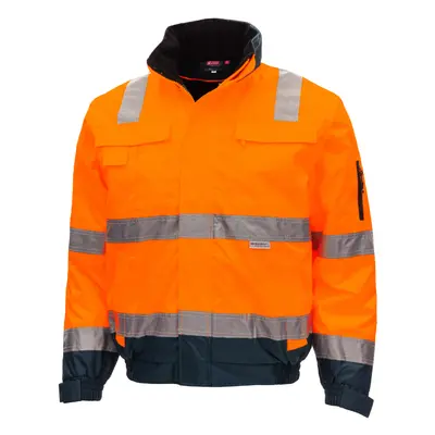 NITRAS MOTION TEX VIZ PLUS, Warn-Pilotenjacke, neonorange / marineblau, EN ISO 13688, EN ISO 20471, EN 343, OEKO-TEX (7140)