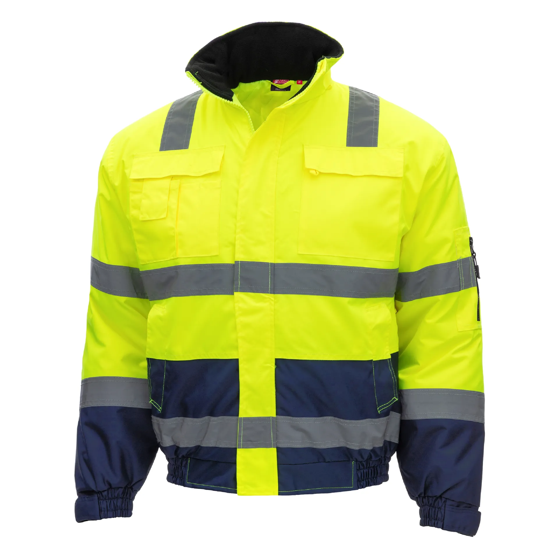 NITRAS MOTION TEX VIZ Warnschutz-Pilotenjacke (7143) neongelb/marineblau