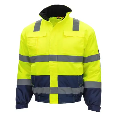 NITRAS MOTION TEX VIZ Warnschutz-Pilotenjacke (7143) neongelb/marineblau