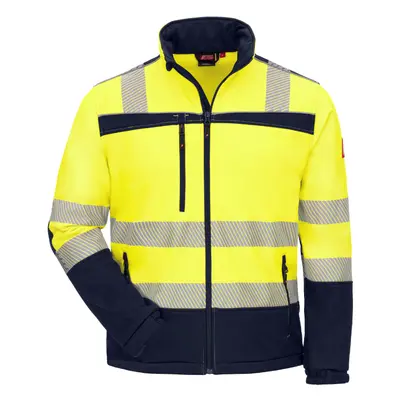 NITRAS MOTION TEX VIZ, Warn-Softshelljacke, neongelb / marineblau, EN ISO 13688, EN ISO 20471, OEKO-TEX (7172)