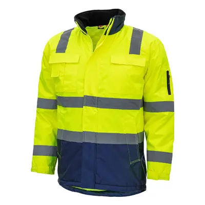 NITRAS MOTION TEX VIZ, Warnparka, neongelb / marineblau, EN ISO 13688, EN ISO 20471, EN 343 (7145)