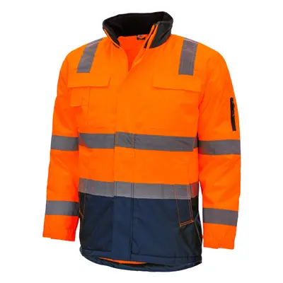 NITRAS MOTION TEX VIZ, Warnparka, neonorange / marineblau, EN ISO 13688, EN ISO 20471, EN 343 (7144)