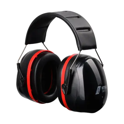 NITRAS MUTE DEFENDER PRO, Kapselgehörschutz, schwarz / rot, EN 352-1 (9253)
