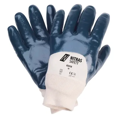 NITRAS Nitrilhandschuhe, naturfarben / blau, EN 388 (03410)