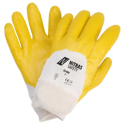 NITRAS Nitrilhandschuhe, naturfarben / gelb, EN 388 (03400)