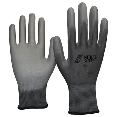 NITRAS Nylonhandschuhe, grau, EN 388 (6205)