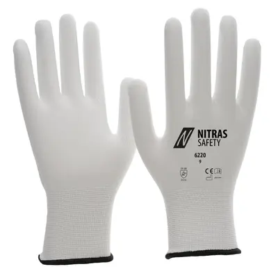 NITRAS Nylonhandschuhe, weiß, EN 388 (6220)