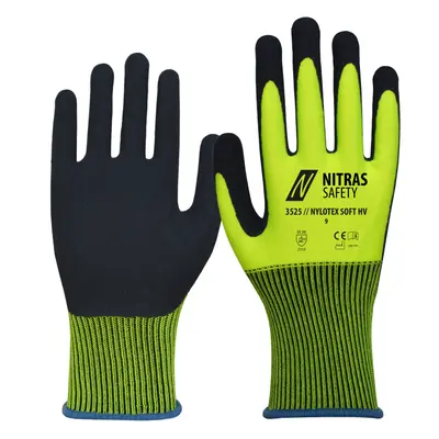 NITRAS NYLOTEX SOFT HV, Montagehandschuhe, neongelb / dunkelblau, EN 388 (3525)