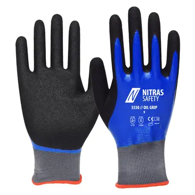 NITRAS OIL GRIP, Montagehandschuhe, blau / schwarz, EN 388 (3550)