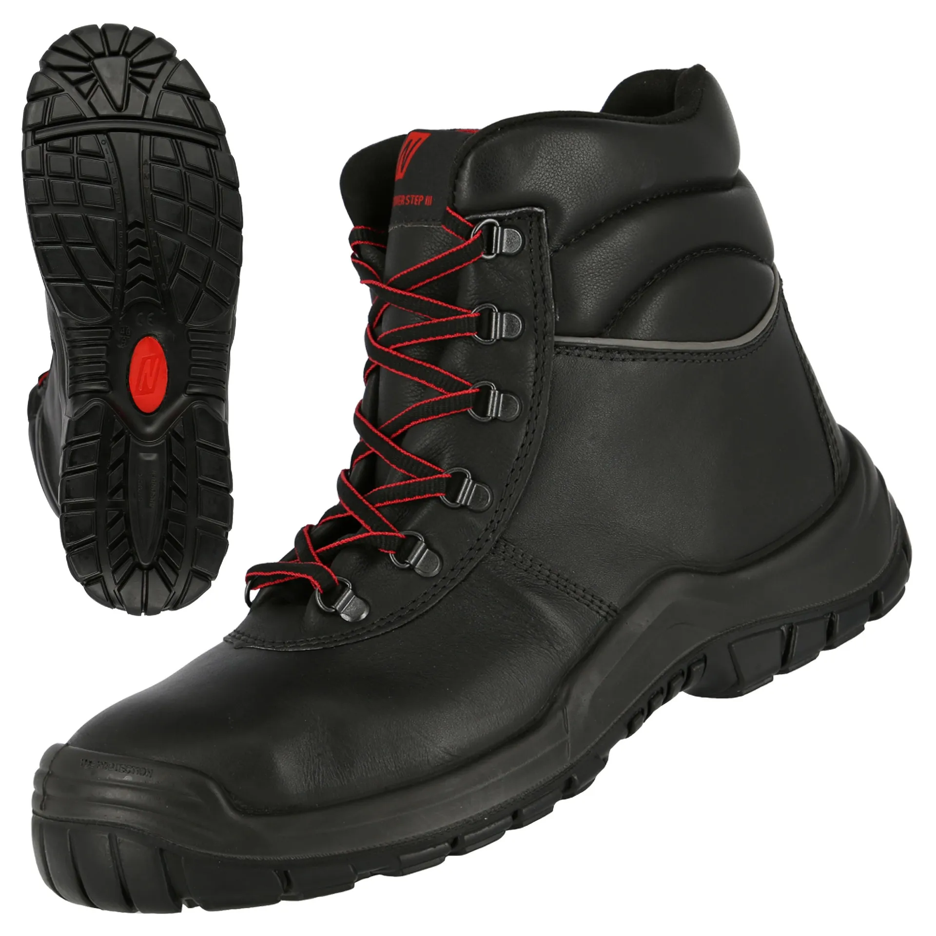 NITRAS POWER STEP MID+, S3 CI HI HRO Sicherheitsstiefel, hoch, schwarz, EN ISO 20345, DGUV Regel 112-191 (7213)