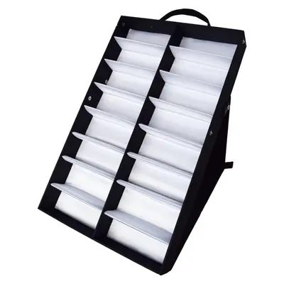 NITRAS Präsentationsbox für Schutzbrillen, Textil / Kunststoff, schwarz/weiß (90DC)