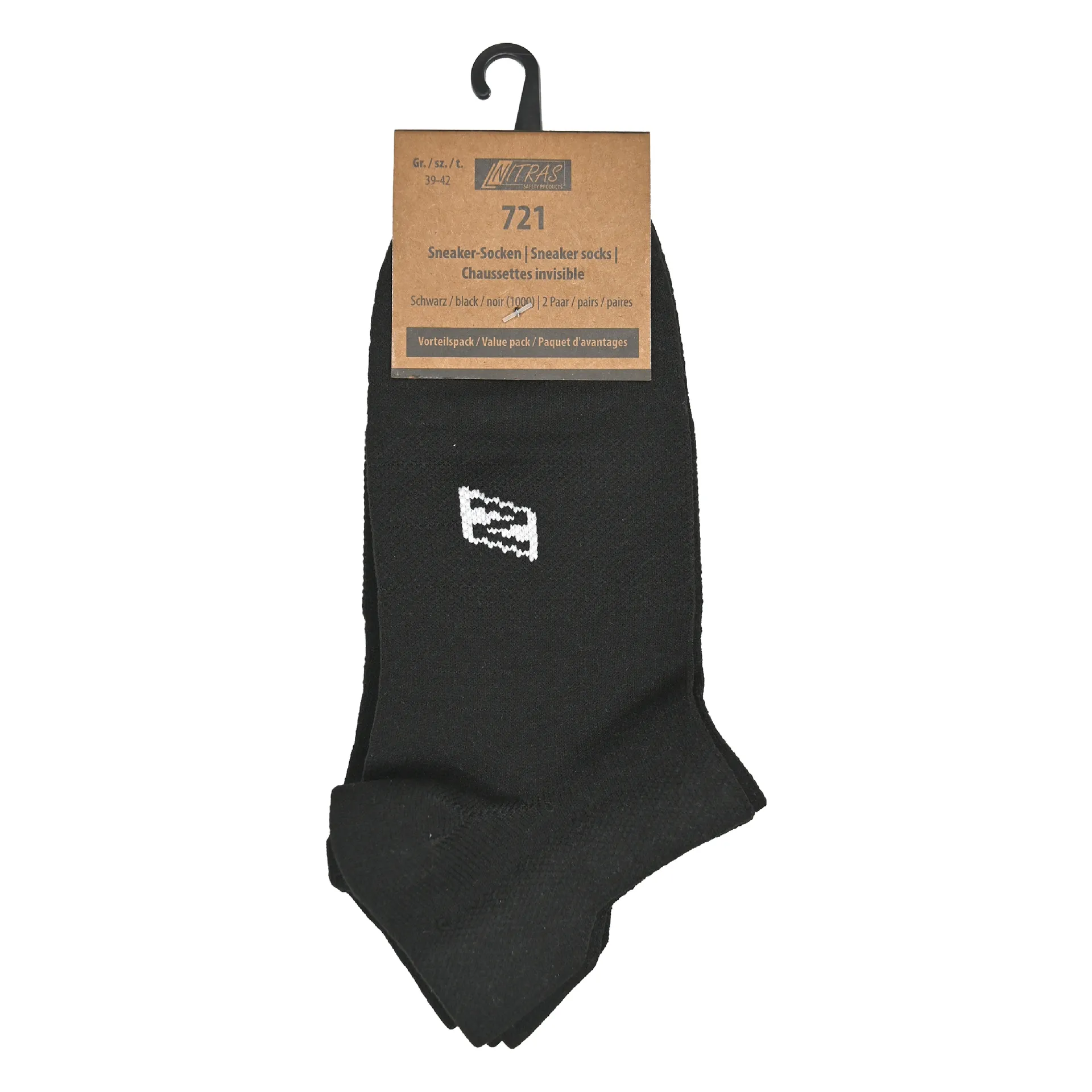 NITRAS Sneaker-Socken, schwarz, OEKO-TEX (721)