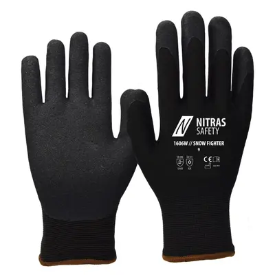 NITRAS SNOW FIGHTER, Winterhandschuhe, schwarz, EN 388, EN 511 (1606W)