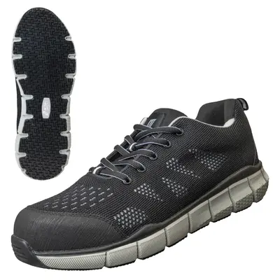 NITRAS SONIC STEP, schwarz / grau, S1P Sicherheitshalbschuhe, EN ISO 20345, EN IEC 61340-4-3, DGUV Regel 112-191 (7440)