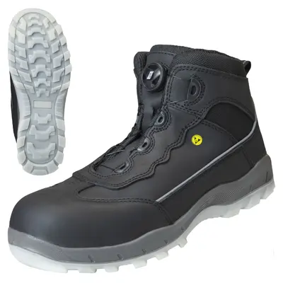 NITRAS SPORT STEP MID FIT, Sicherheitsstiefel, halbhoch, schwarz, EN ISO 20345, EN IEC 61340-4-3, DGUV Regel 112-191 (7307)