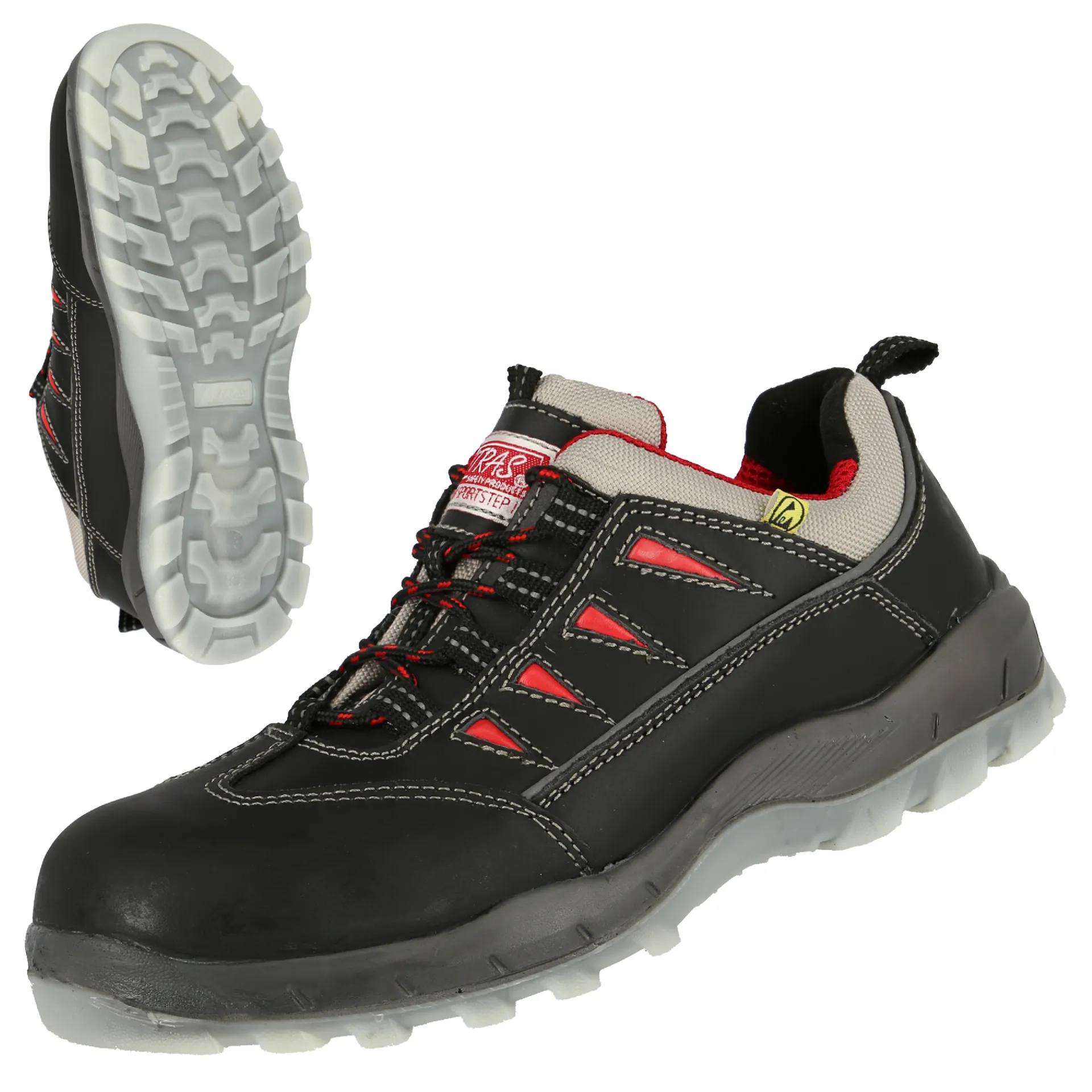 NITRAS SPORT STEP, S3 Sicherheitshalbschuhe, schwarz, EN ISO 20345, EN 61340-4-3, DGUV Regel 112-191 (7300)