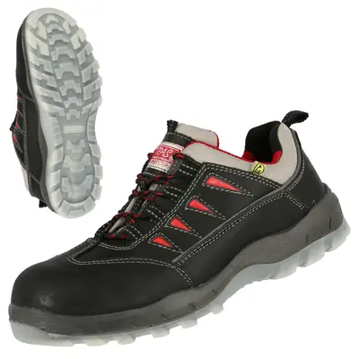 NITRAS SPORT STEP, S3 Sicherheitshalbschuhe, schwarz, EN ISO 20345, EN 61340-4-3, DGUV Regel 112-191 (7300)