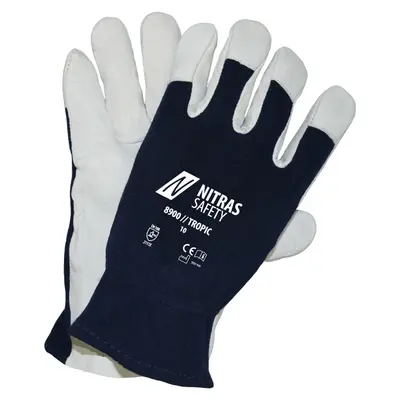 NITRAS TROPIC, Mechanikerhandschuhe, grau / dunkelblau, EN 388 (8900)