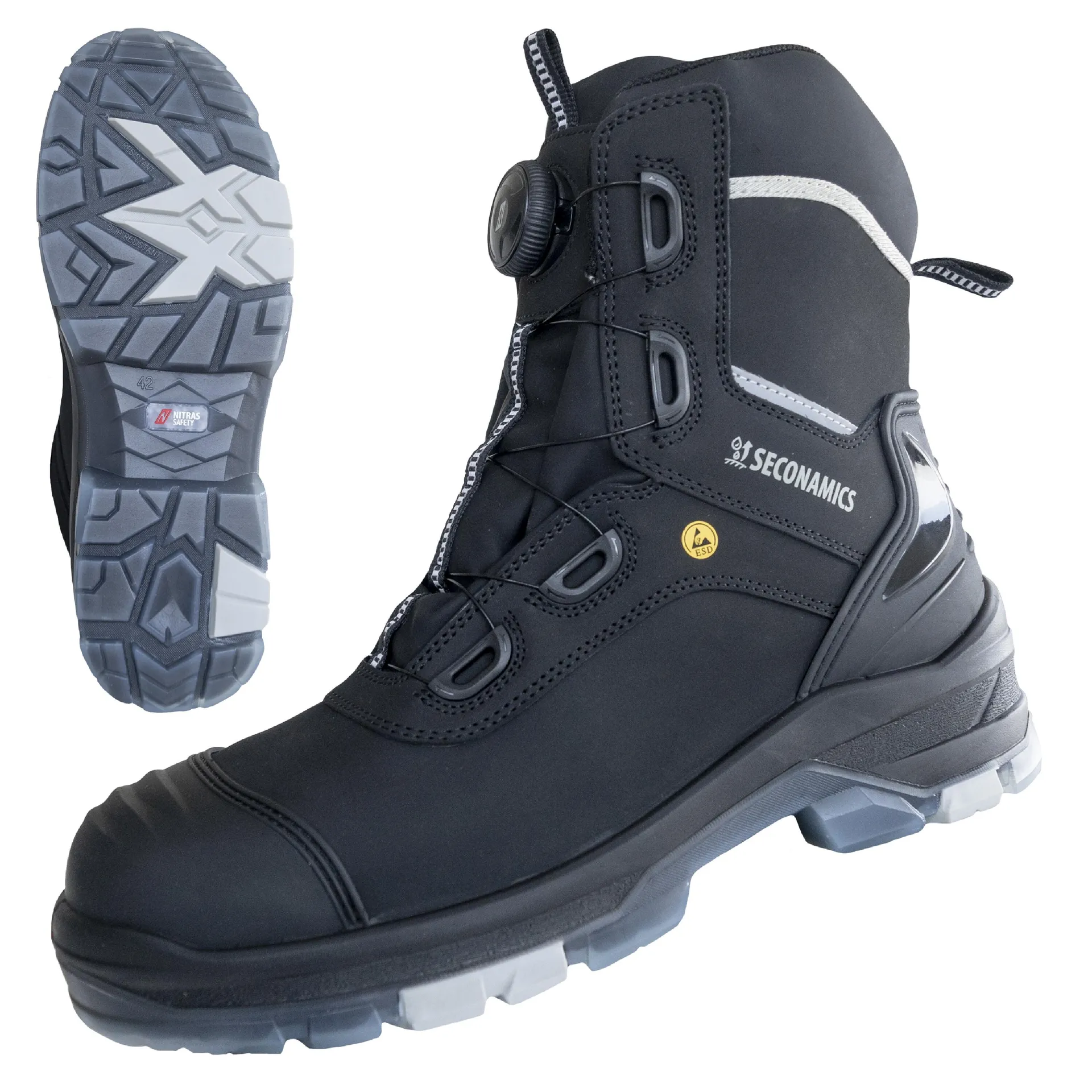 NITRAS ULTIMATE STEP HIGH FIT, Sicherheitsstiefel, EN ISO 20345, EN IEC 61340-4-3, DGUV Regel 112-191 (7221)