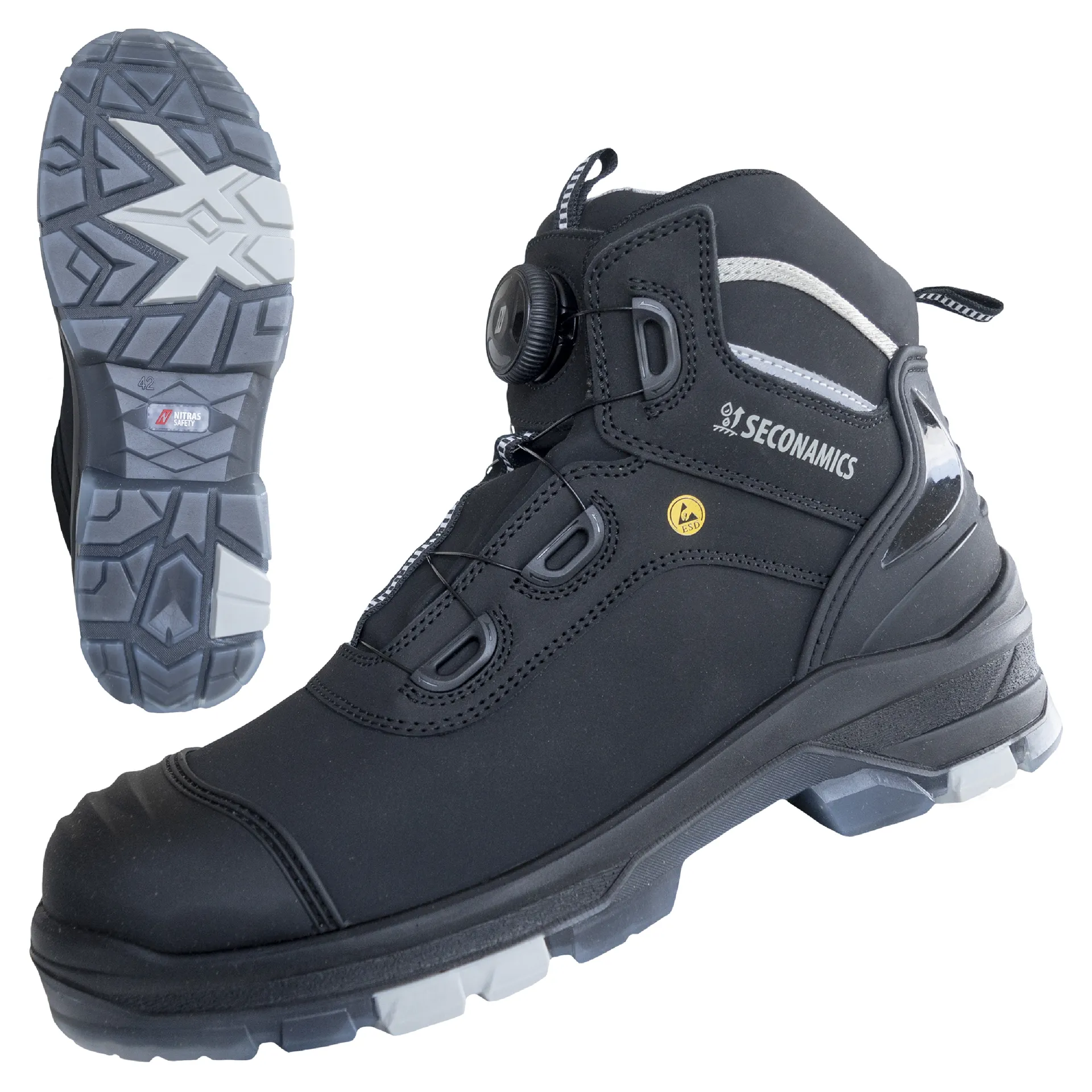 NITRAS ULTIMATE STEP MID FIT, Sicherheitsstiefel, EN ISO 20345, EN IEC 61340-4-3, DGUV Regel 112-191 (7220)