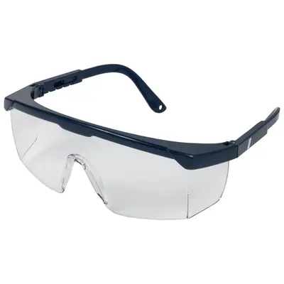 NITRAS VISION PROTECT BASIC, Bügelbrille, transparent / marineblau, EN 166 (9003)