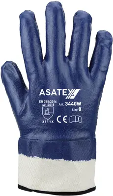 Asatex Nitril-Winter-Handschuh 3440W blau
