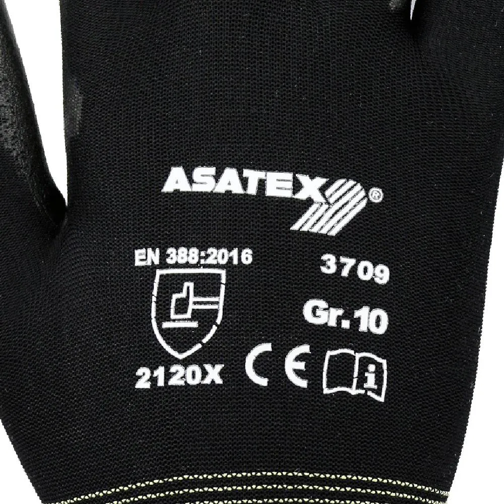 Asatex PU-Handschuh 3709 schwarz