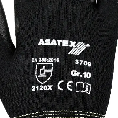 Asatex PU-Handschuh 3709 schwarz