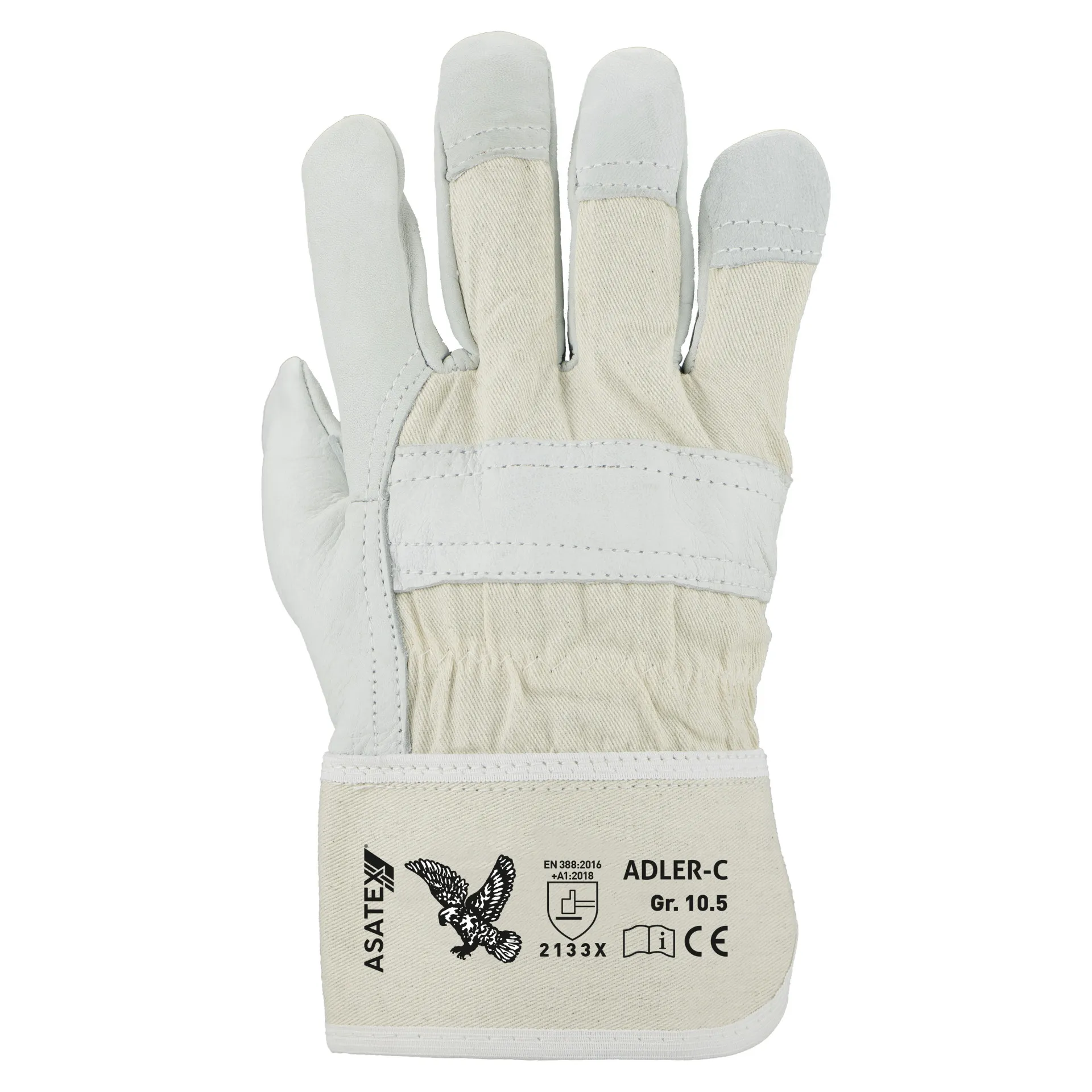 Asatex Rindnarbenleder-Handschuh ADLER-C natur