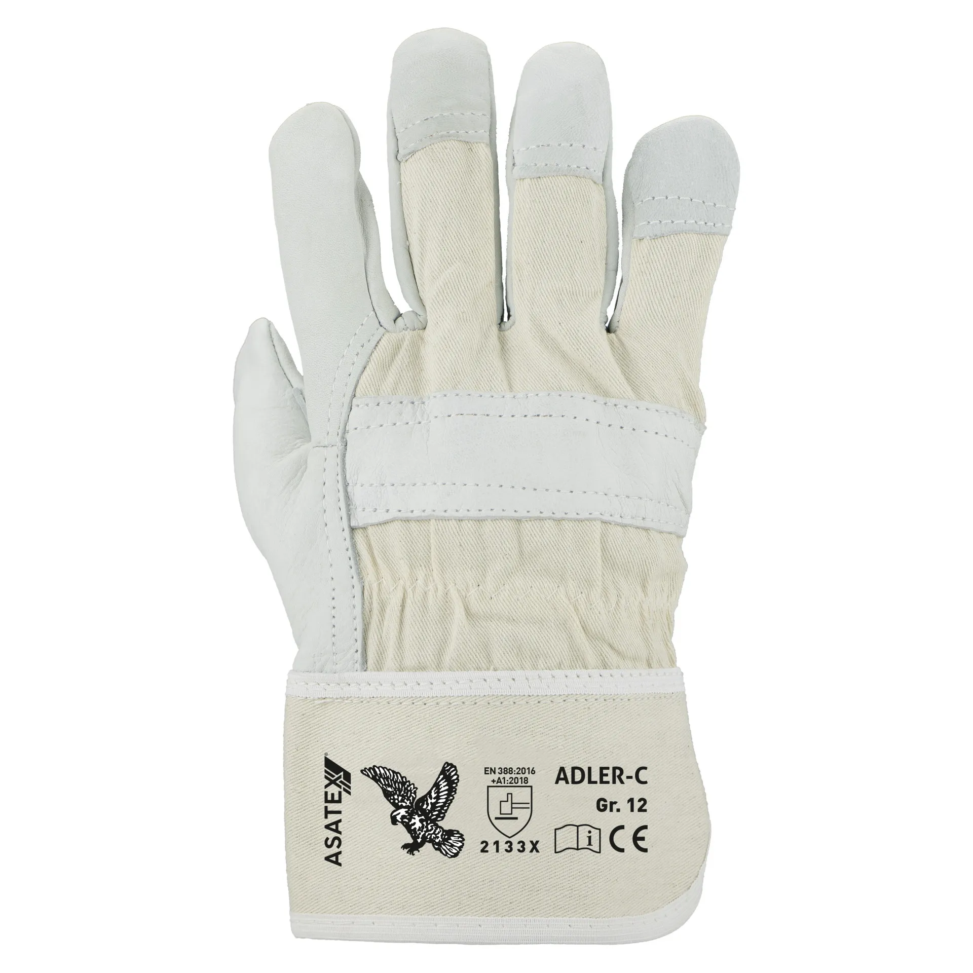 Asatex Rindnarbenleder-Handschuh ADLER-C12 natur