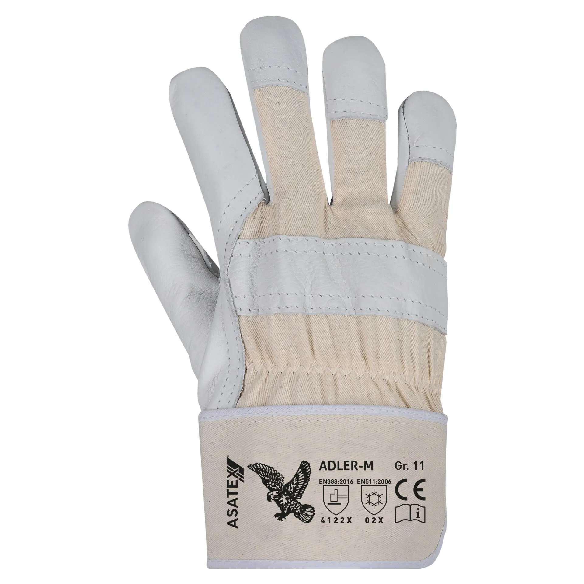 Asatex Rindnarbenleder-Handschuh ADLER-M natur