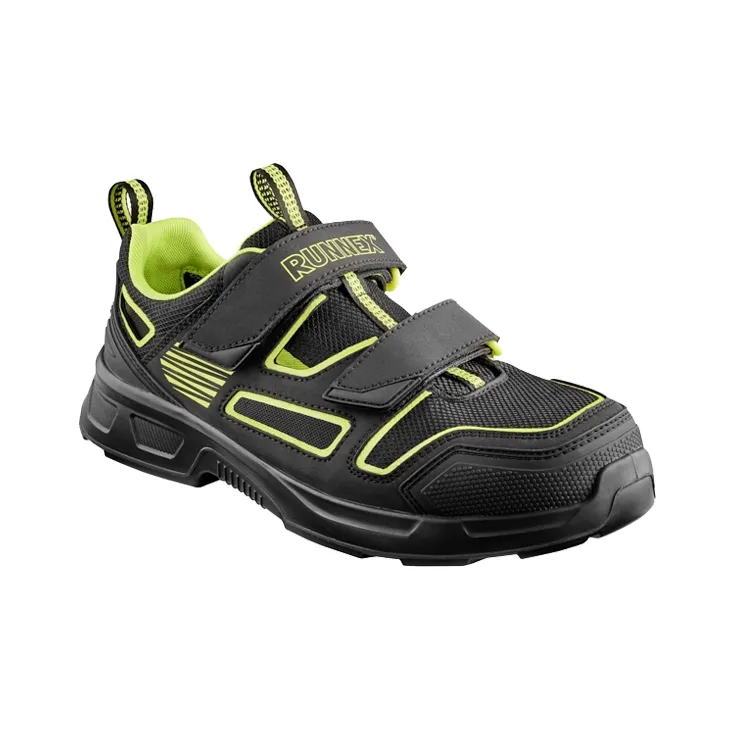 RUNNEX S1PS ESD-Sicherheitsklettsandalen ActionStar Schwarz/Grün (5150)