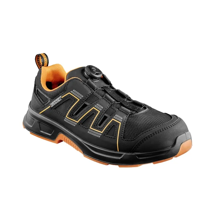 RUNNEX S1PS ESD-Sicherheitssandalen atop ActionStar Schwarz/Orange (5191)