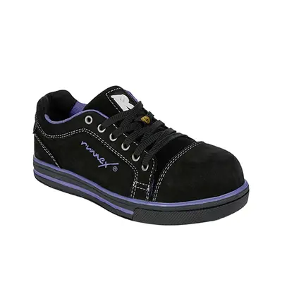 RUNNEX S3-Damen-ESD-Sicherheitshalbschuhe GirlStar Schwarz/Violett (5380)