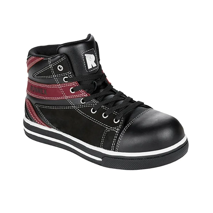 RUNNEX S3-Sicherheitsschnürstiefel SportStar Schwarz/Rot (5343)