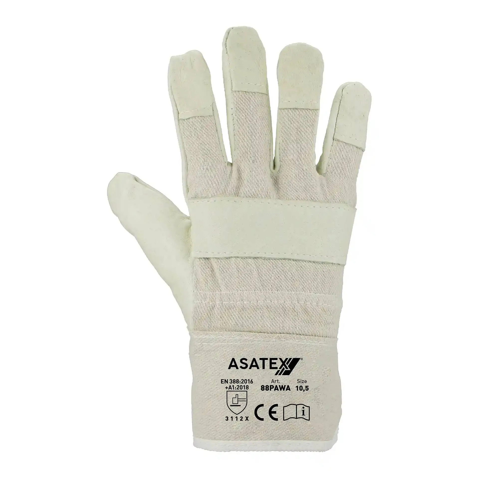 Asatex Schweinsnarbenleder-Handschuh 88PAWA natur