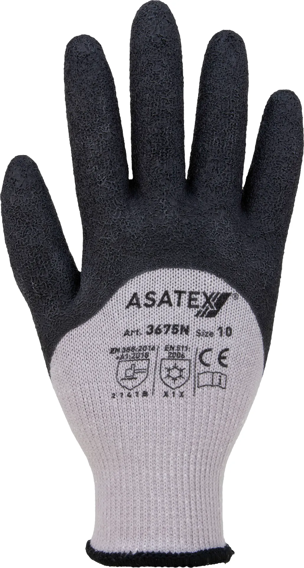 Asatex Strick-Winter-Handschuh 3675N weiß/schwarz