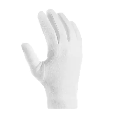 teXXor Baumwolltrikot-Handschuhe MITTELSCHWER mit Schichtel Weiß gebleicht (1560)