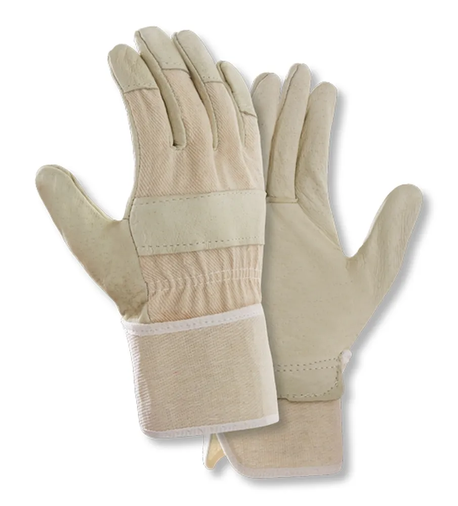 teXXor Büffelvollleder-Handschuhe 88 BAWA Leder Gelb, Drell Weiß (1134)