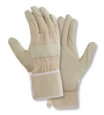 teXXor Büffelvollleder-Handschuhe 88 BAWA Leder Gelb, Drell Weiß (1134)
