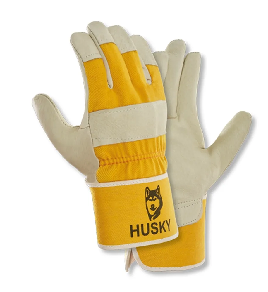 teXXor Büffelvollleder-Winterhandschuhe HUSKY Leder natur, Drell Gelb (1120)