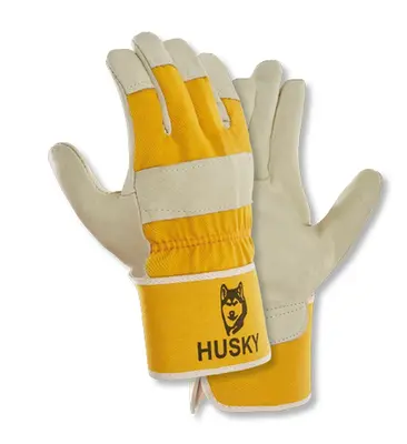 teXXor Büffelvollleder-Winterhandschuhe HUSKY Leder natur, Drell Gelb (1120)