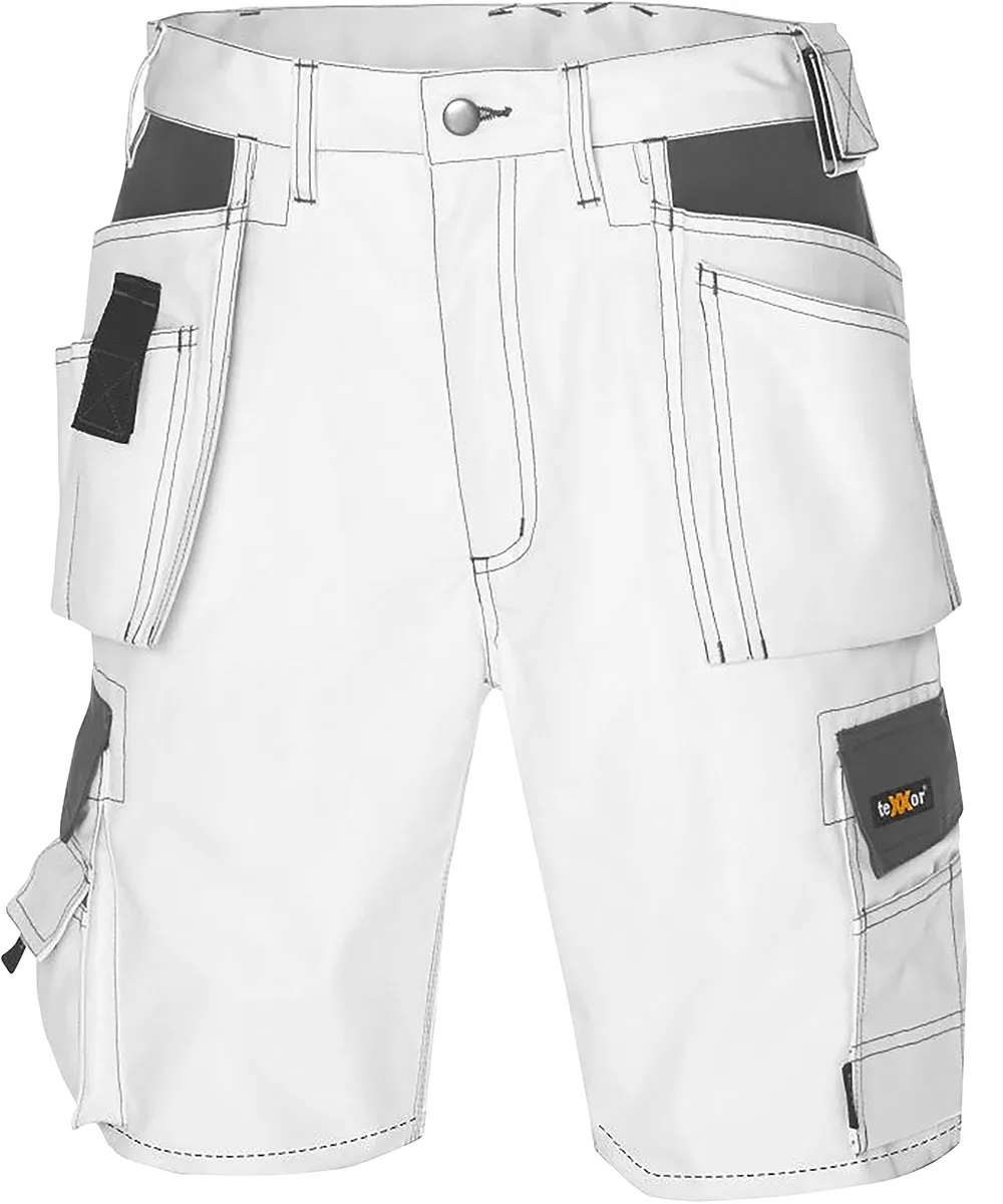 teXXor Canvas (270 g/m²) Arbeits-Shorts BERMUDA Weiß/Grau (4344)