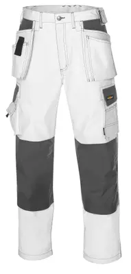 teXXor Canvas (270 g/m²) Bundhose PANAMA Weiß/Grau (4314)