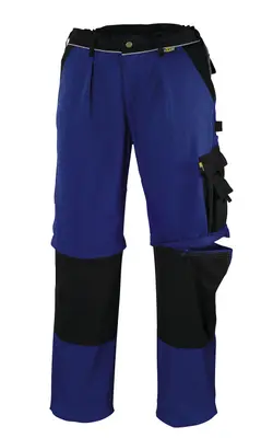 teXXor Canvas (320 g/m²) 2-in-1 Bundhose TOBAGO Kornblau/Schwarz (8352)
