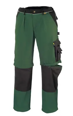 teXXor Canvas (320 g/m²) 2-in-1 Bundhose TOBAGO Grün/Schwarz (8355)