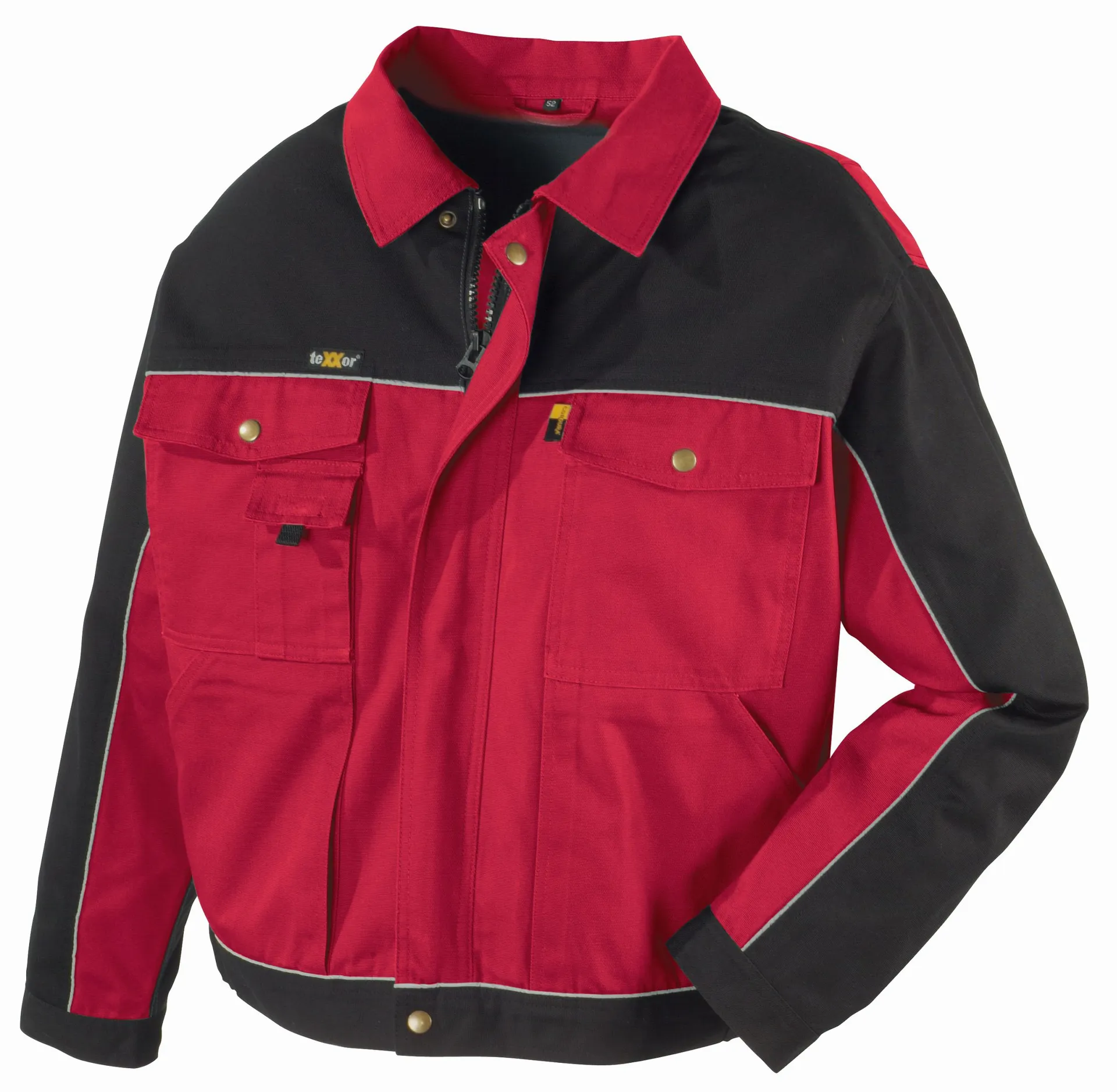 teXXor Canvas (320 g/m²) Bundjacke RIO Rot/Schwarz (8313)