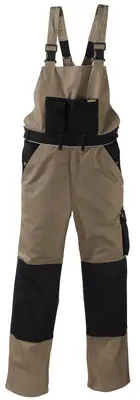 teXXor Canvas (320 g/m²) Latzhose AMAZONAS Khaki/Schwarz (8330)