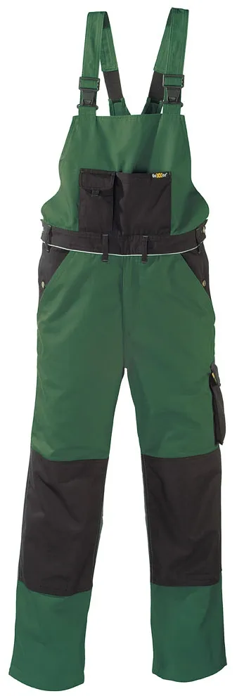 teXXor Canvas (320 g/m²) Latzhose AMAZONAS Grün/Schwarz (8335)